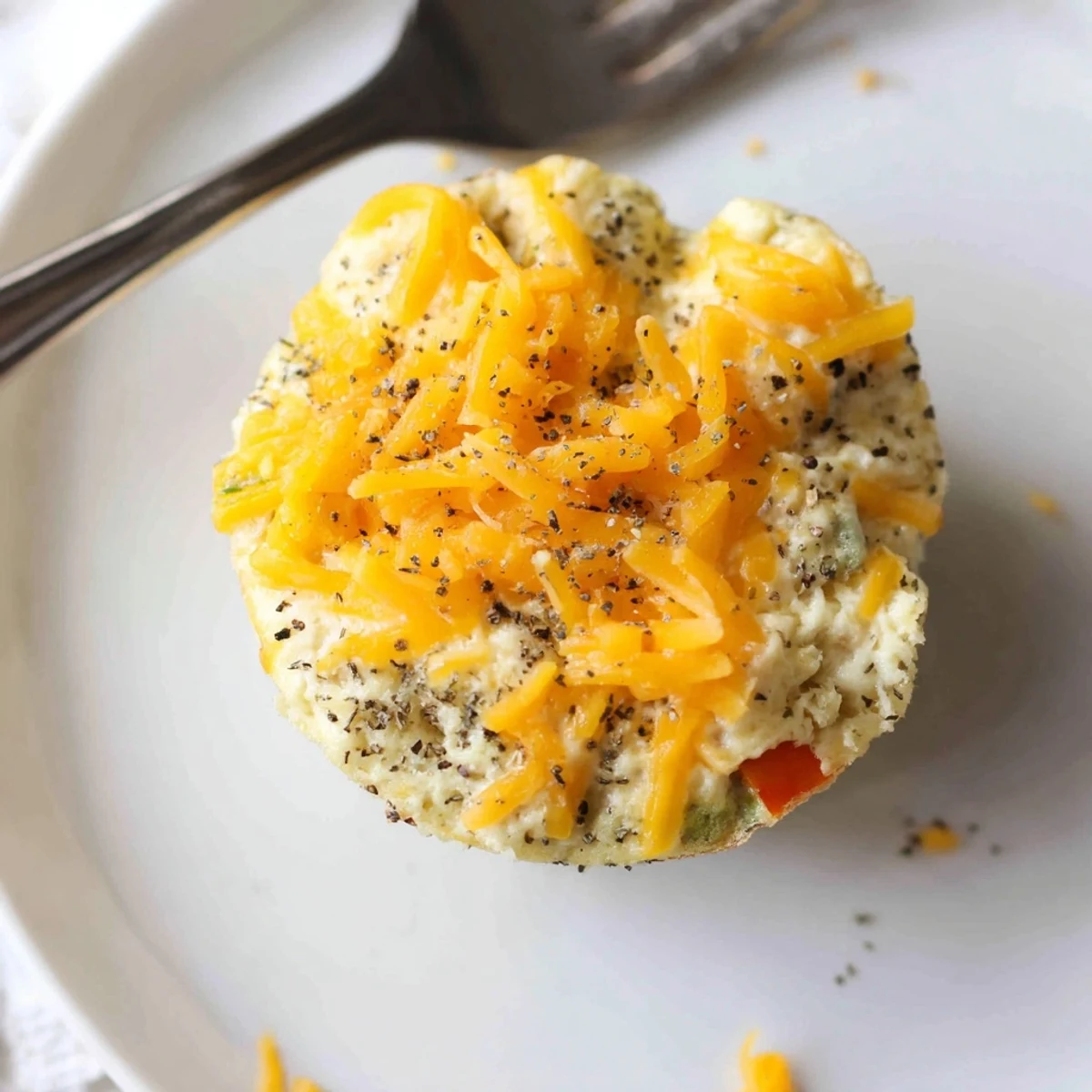 Portable Cheesy Protein Egg Muffins filled with veggies, ideal for meal prepping.