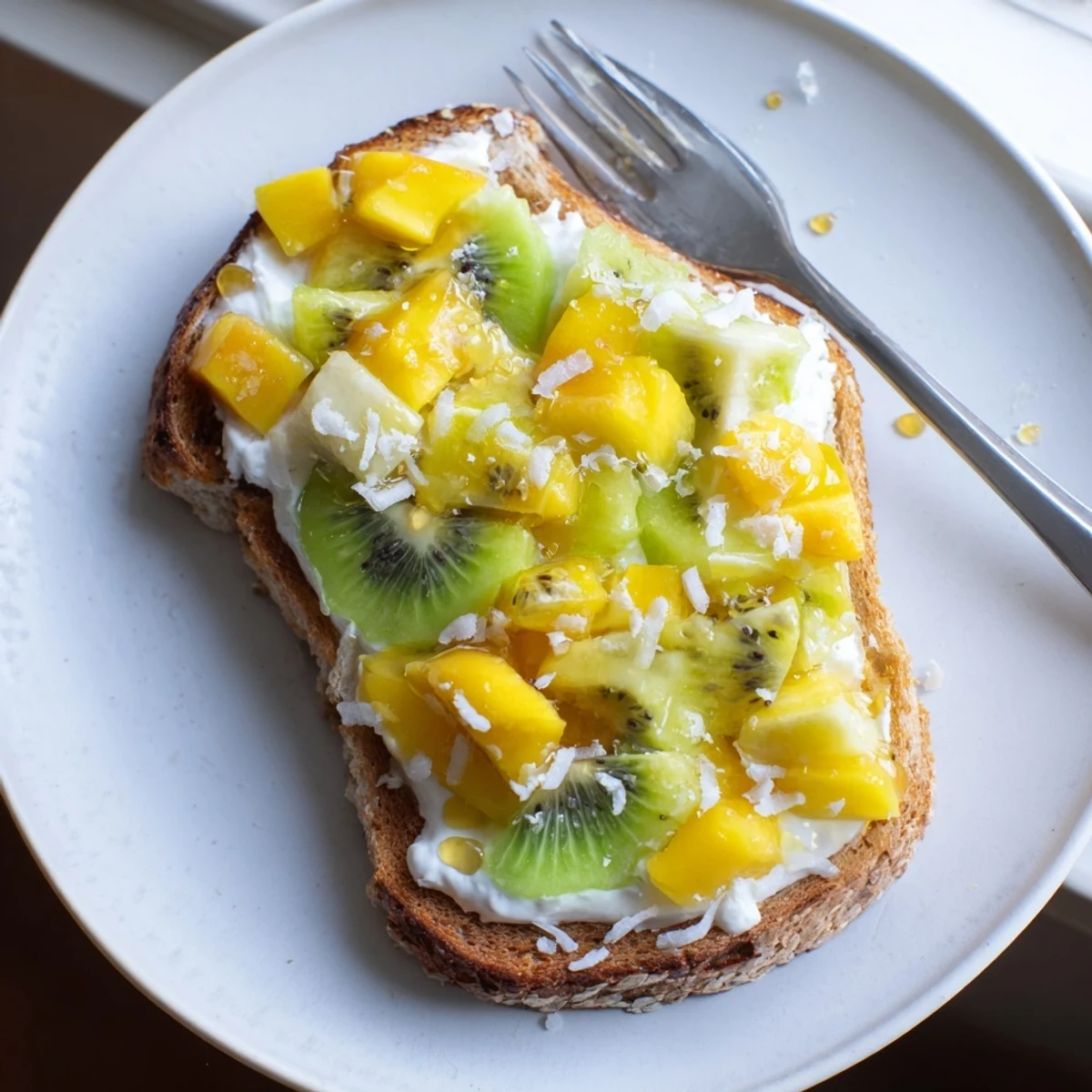 Delightfully creamy Yogurt-Custard Toast 2.0, perfect for a fruity brunch treat.  