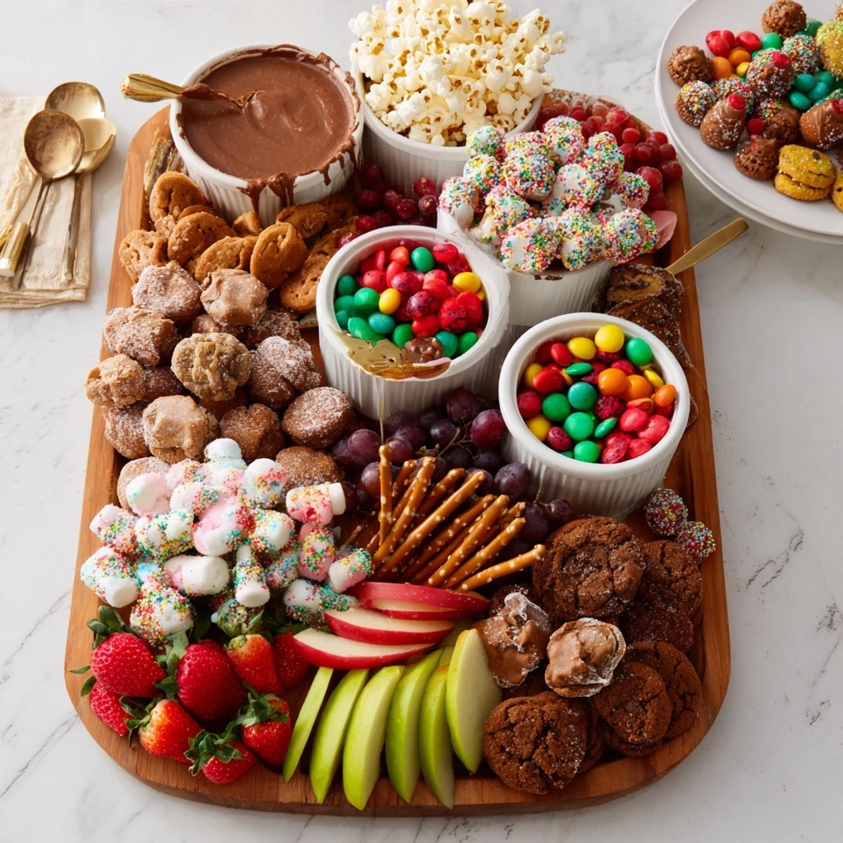 A stunning spread of dessert snacks, ideal for holidays or game night gatherings.