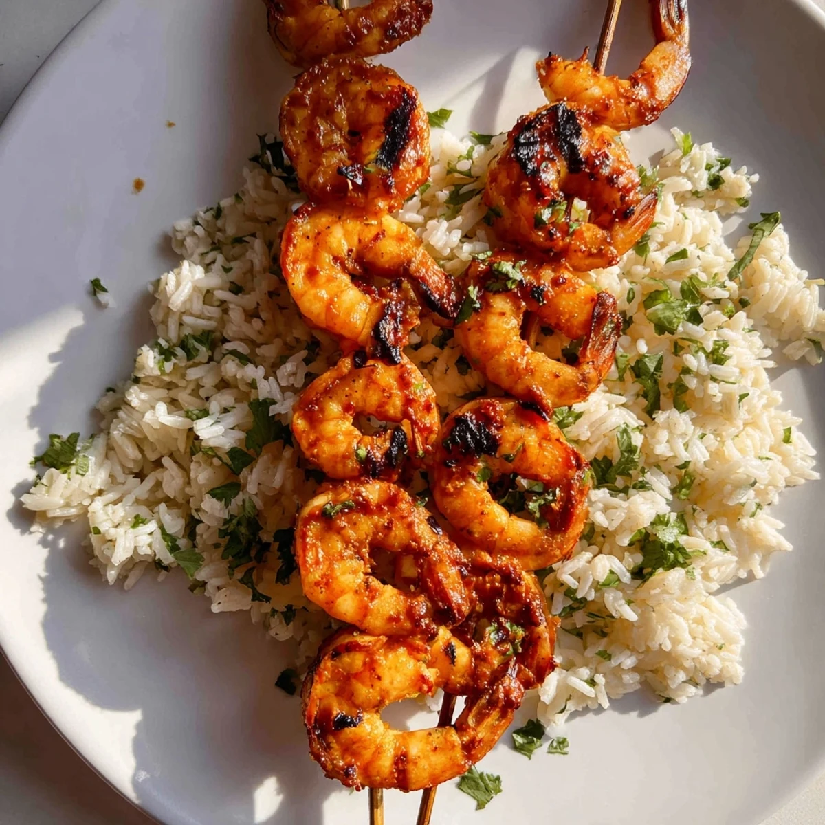 Perfectly grilled chipotle lime shrimp atop fragrant rice, a delicious and easy Mexican-inspired meal.