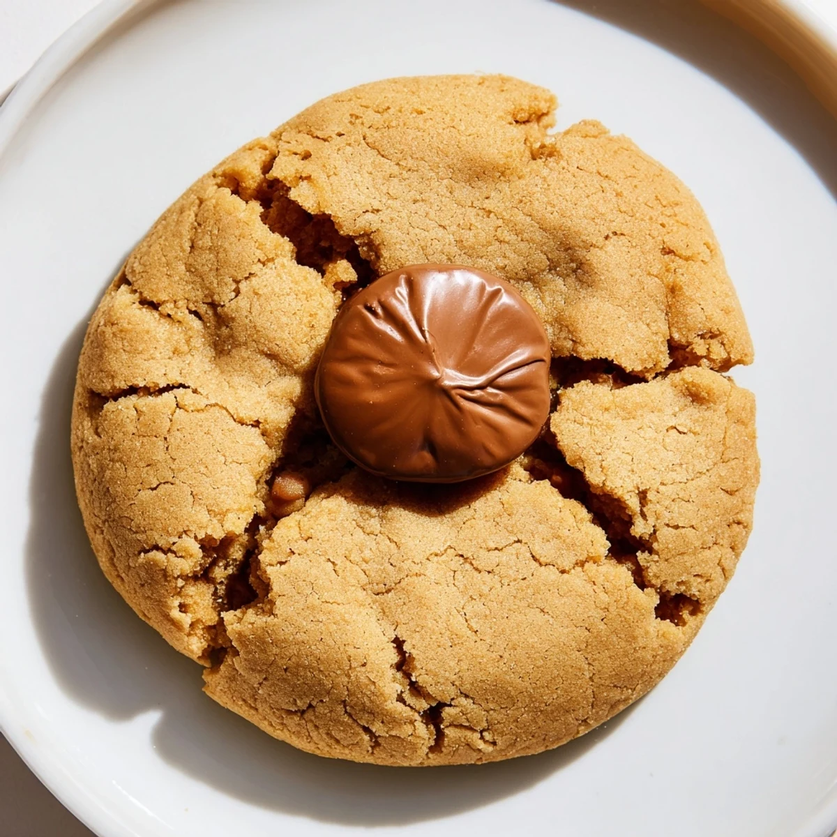 Warm, golden 3-Ingredient Peanut Butter Blossoms, perfectly soft with a melting chocolate kiss on top.