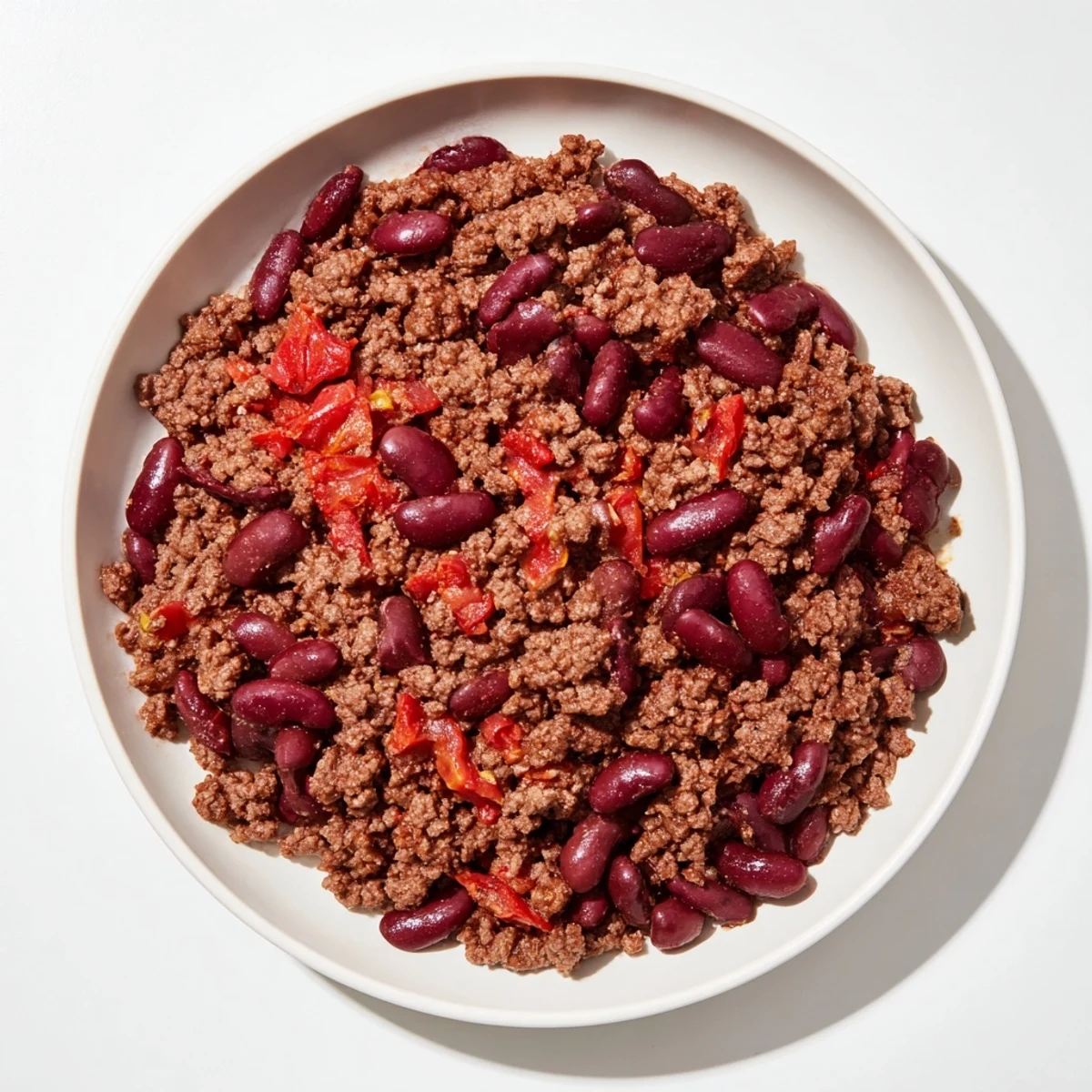 Hearty Secret 4-Ingredient Slow Cooker Chili brimming with beef and beans, a comforting American classic.