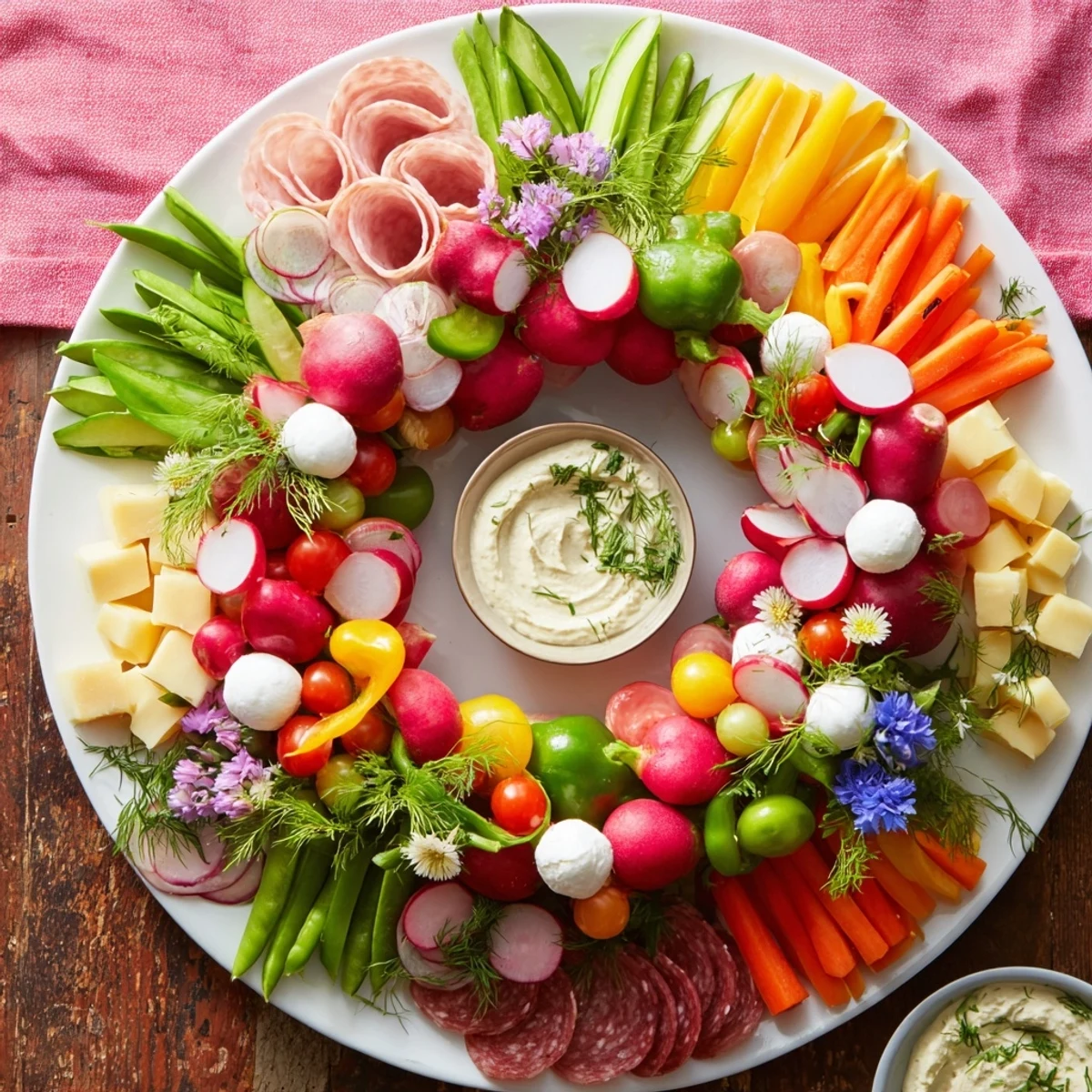 Spring Wreath Appetizer Platter
