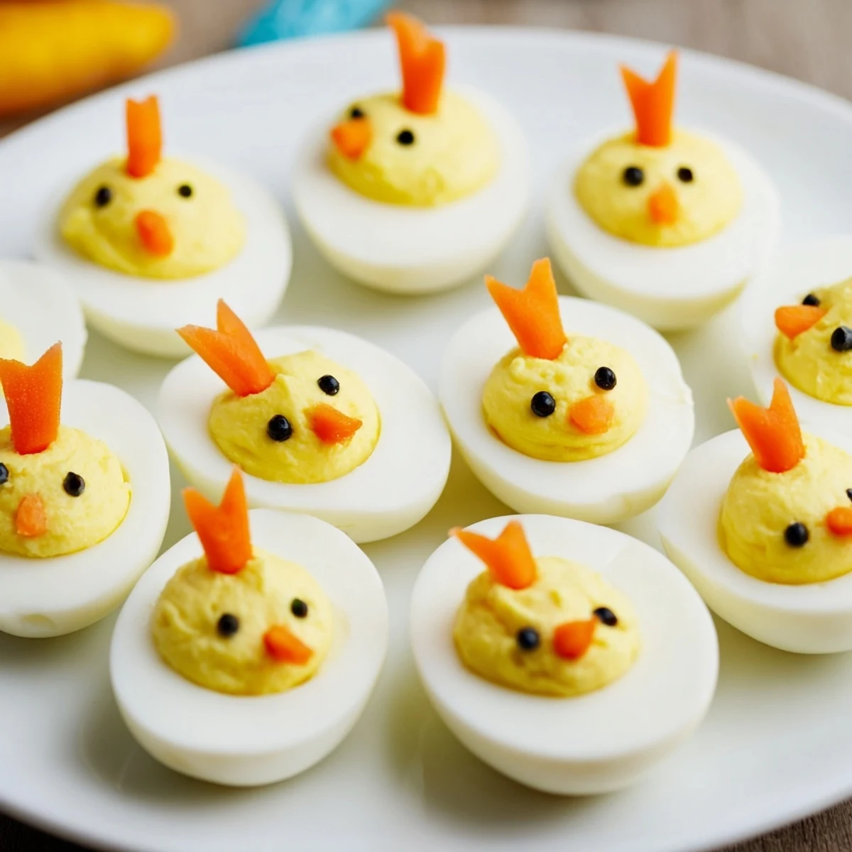 Eye-catching Chick & Duckling Snacks, perfect for kids, feature egg and cheese, served garnished with parsley.