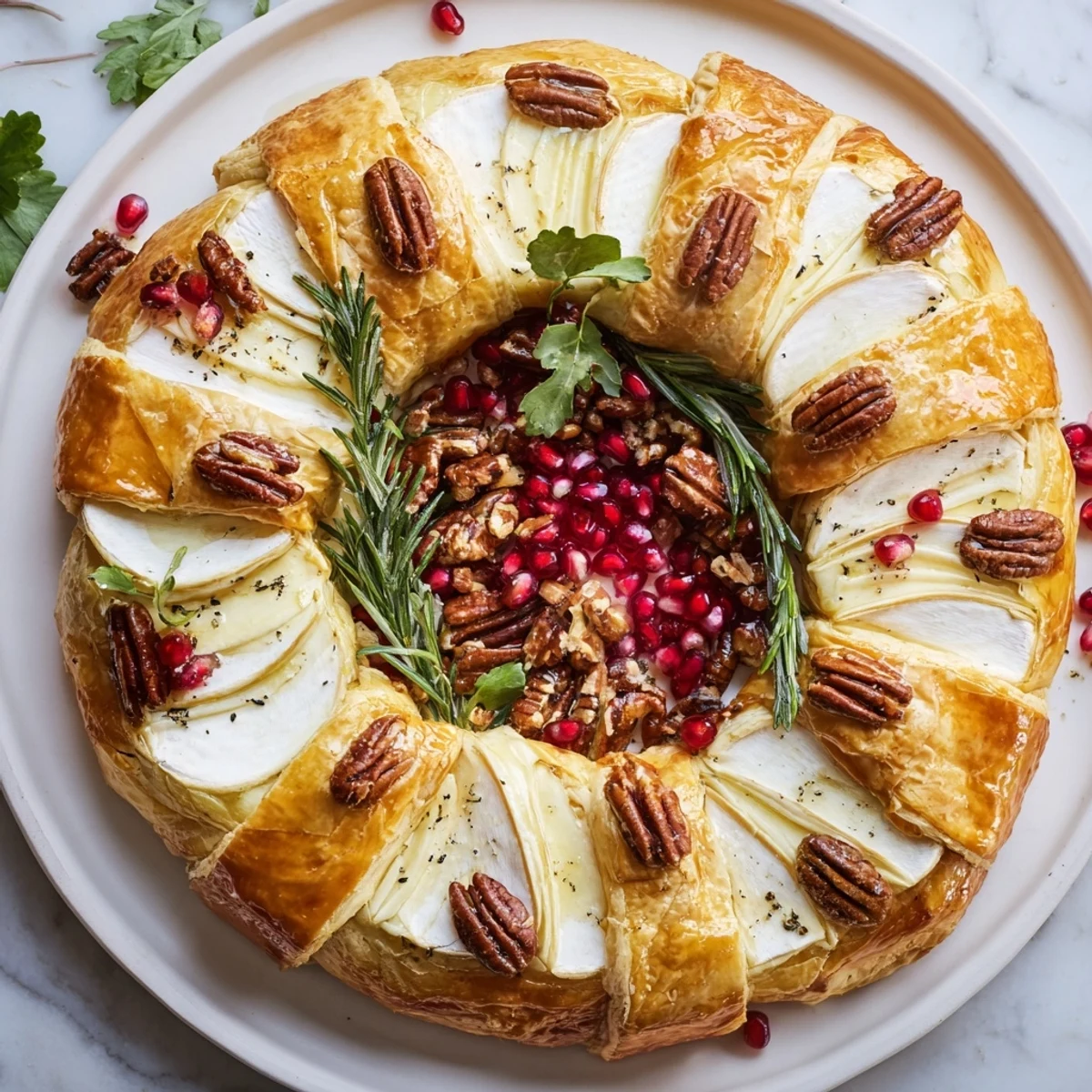 Pomegranate Brie Wreath