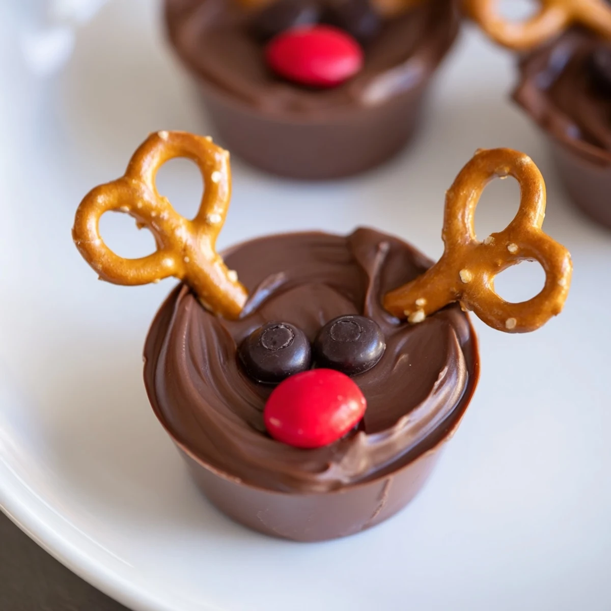 Get into the holiday spirit: Homemade reindeer pudding cups, ready to grab and enjoy this season.