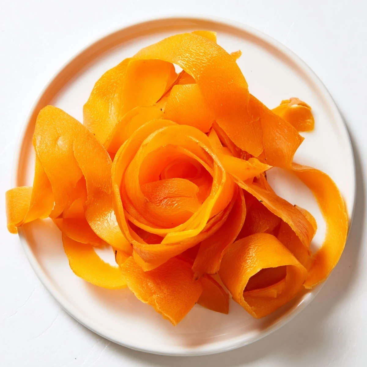 Vivid image of The Copper Coil appetizer with alternating cheddar ribbons and sliced dried apricots for guests.