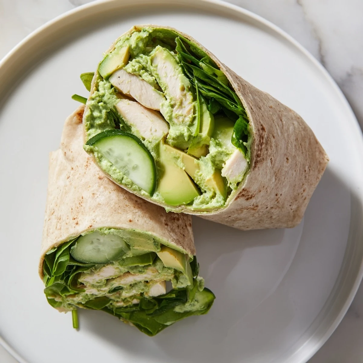 Green Goddess Wellness Wraps: A colorful image showcasing the fresh ingredients and vibrant dressing.