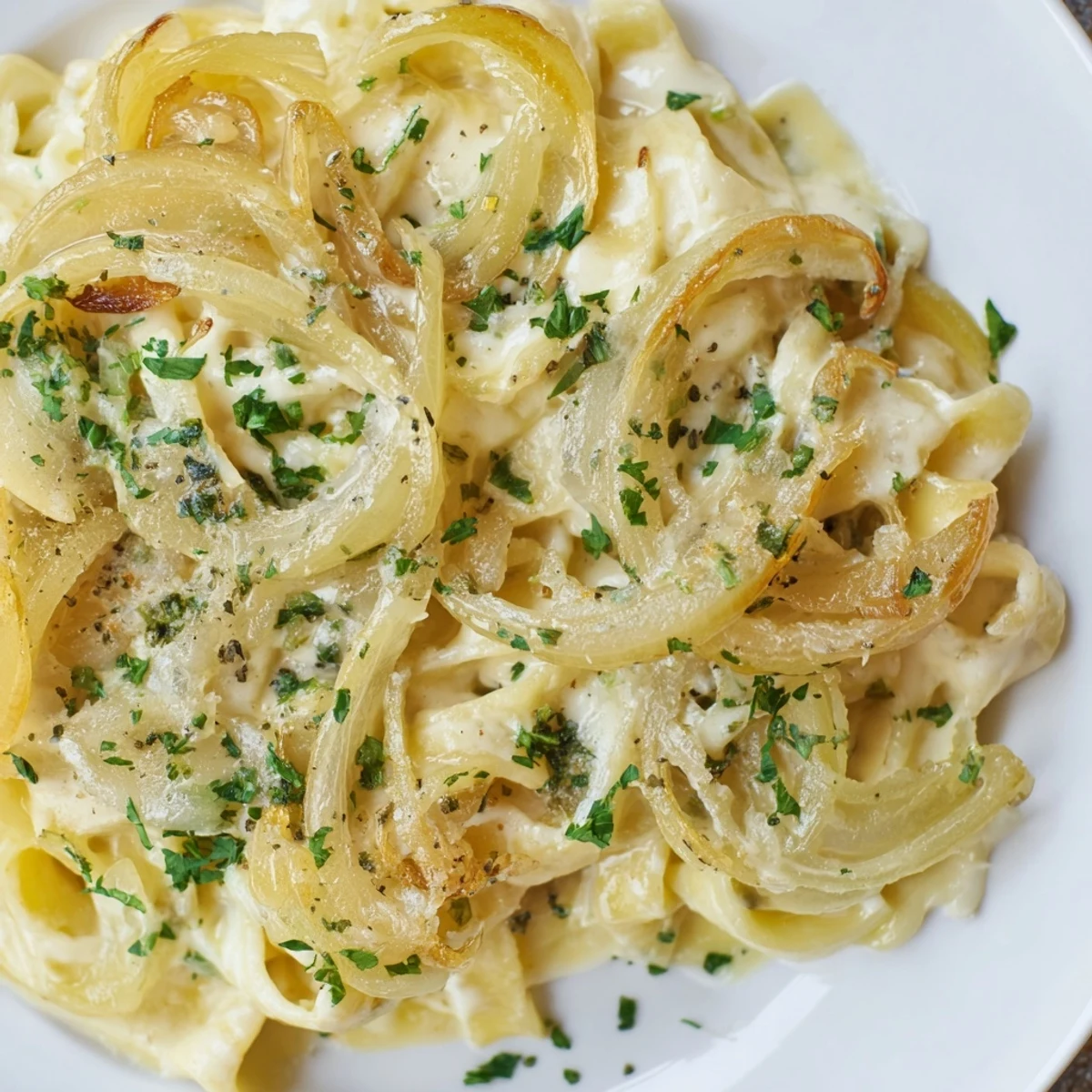One-Pot French Onion Pasta, beautifully golden with cheese, bubbling in a Dutch oven, ready to serve.