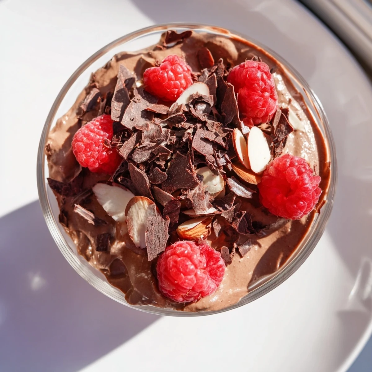 Rich, chocolatey Chocolate Avocado Mousse swirled into elegant serving glasses, perfect for a treat!