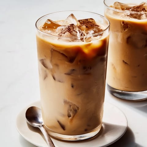 Indulge in this Tahini Iced Coffee, blending nutty flavors with chilled cold brew and sweetness.  