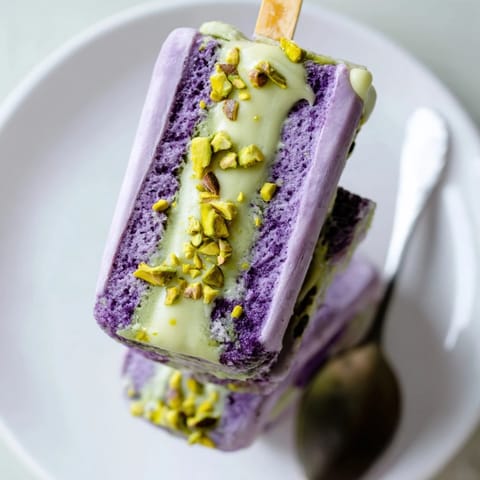 Ube Pistachio Ice Cream Bars