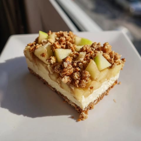 Apple Crisp Cheesecake Bars
