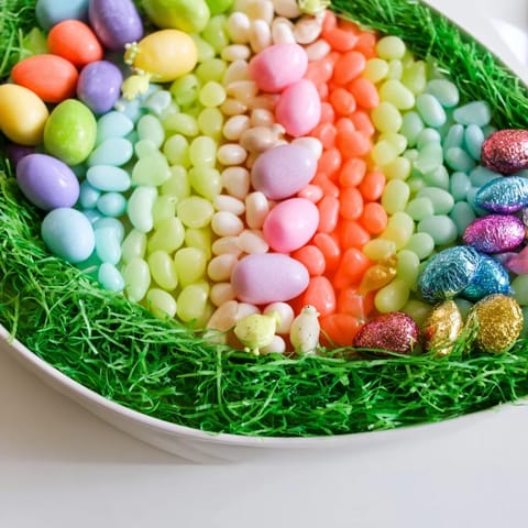 Egg-Shaped Candy Platter