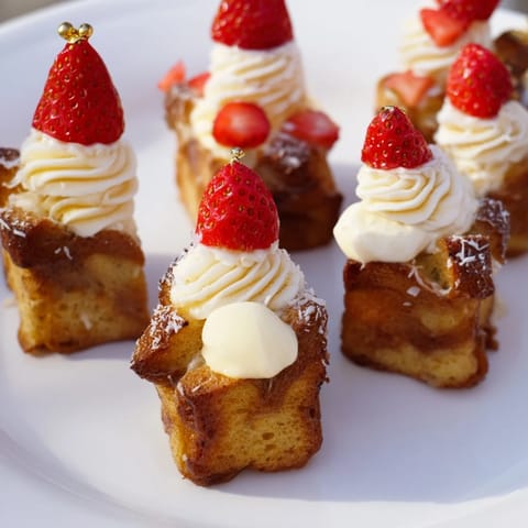 Santa Hat Bread Pudding