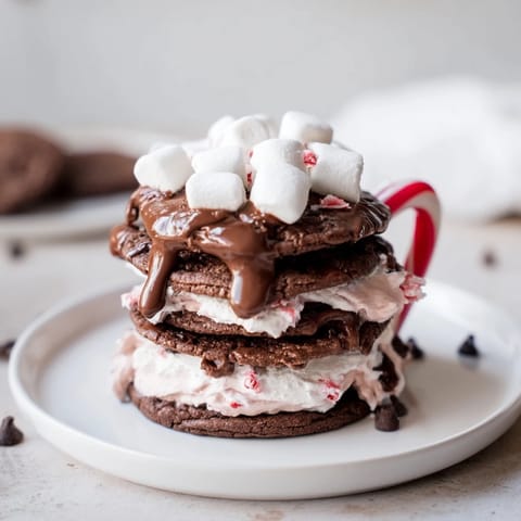 Hot Cocoa Cookie Stack