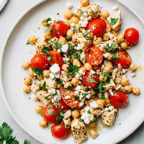 Mediterranean Chickpea Chicken Salad