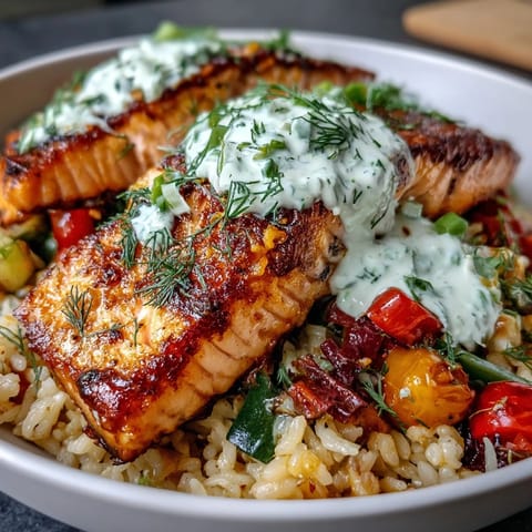Crispy Rice Salmon Bowl
