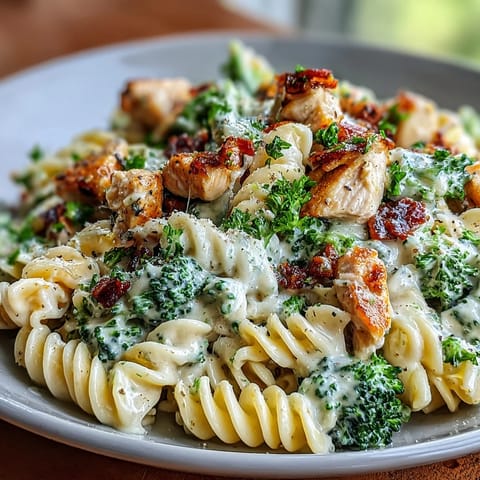 Garlic Parmesan Broccoli Chicken Pasta