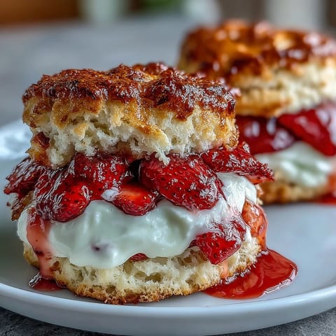Strawberry Scone Shortcakes Vanilla