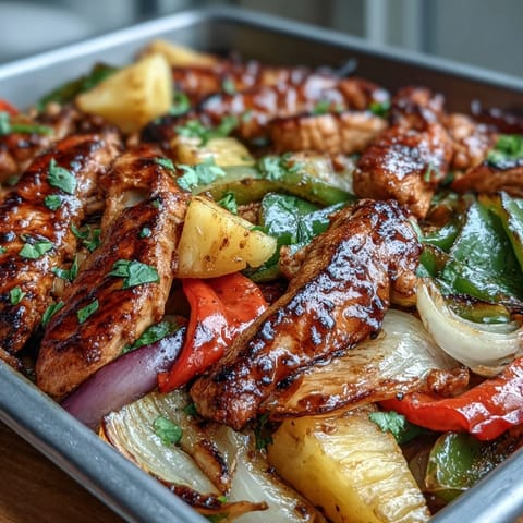 Chicken Pineapple Sheet Pan