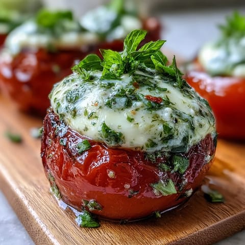 Caprese skewers with pesto drizzle on a white platter, featuring juicy cherry tomatoes, creamy mozzarella, and fresh basil leaves topped with vibrant green pesto sauce.