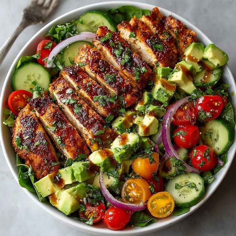 Fresh Avocado Lime Chicken Salad tossed with zesty lime dressing, colorful veggies, and juicy grilled chicken.