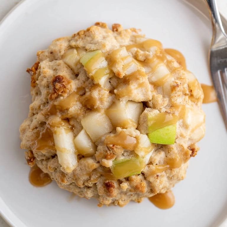 Golden biscuits filled with apples and butterscotch, perfect for a cozy dessert.