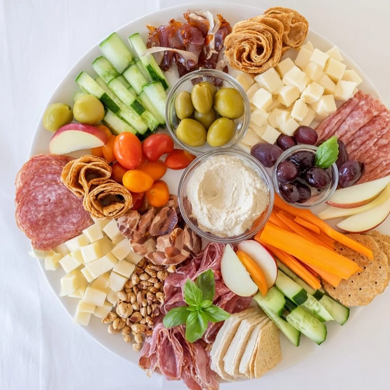 Relax with friends over a delightful Girl Dinner Platter showcasing fresh veggies and gourmet cheeses.