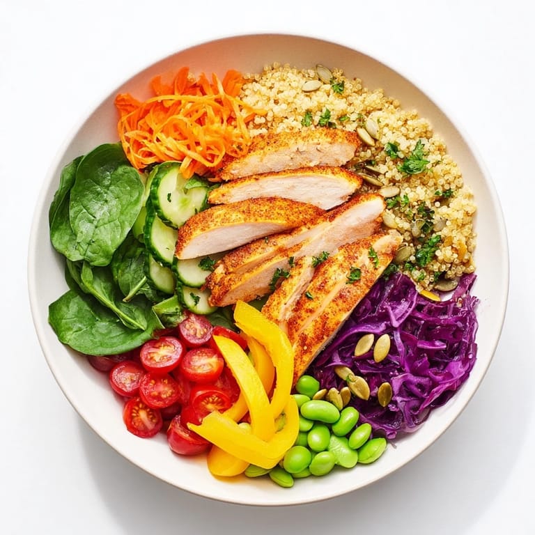 Nutrient-rich Healthy Meal-Prep Bowls, showcasing grilled chicken and a rainbow of flavors.
