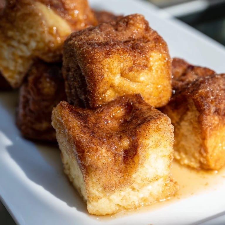 Baked French Toast Bake, featuring cinnamon-infused bread cubes and a sweet brown sugar topping.