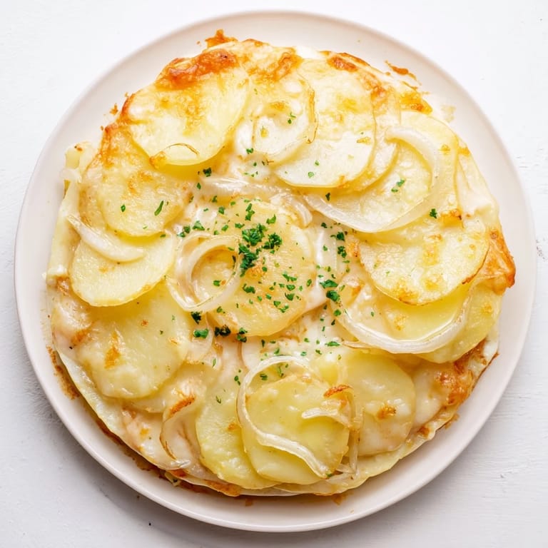 Creamy layers of potatoes and cheese create the flavor inside this inviting Budget-Friendly Potato Layer Bake.