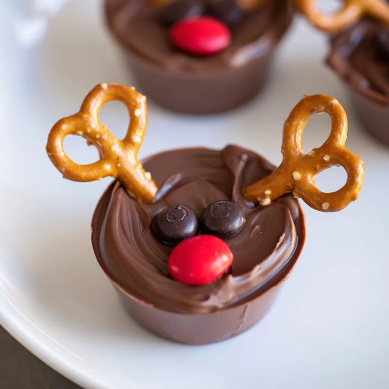 Get into the holiday spirit: Homemade reindeer pudding cups, ready to grab and enjoy this season.