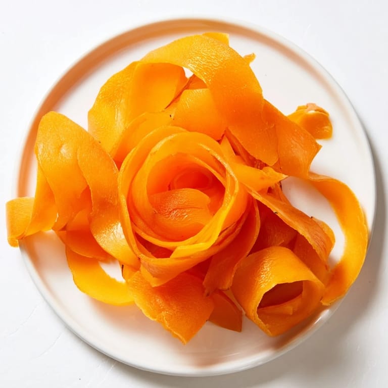 Vivid image of The Copper Coil appetizer with alternating cheddar ribbons and sliced dried apricots for guests.
