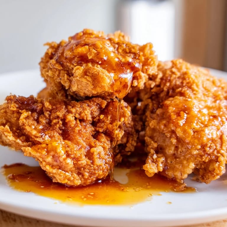 Juicy Hot Honey Butter Chicken, served beside a coleslaw, ready to enjoy this delightful meal.