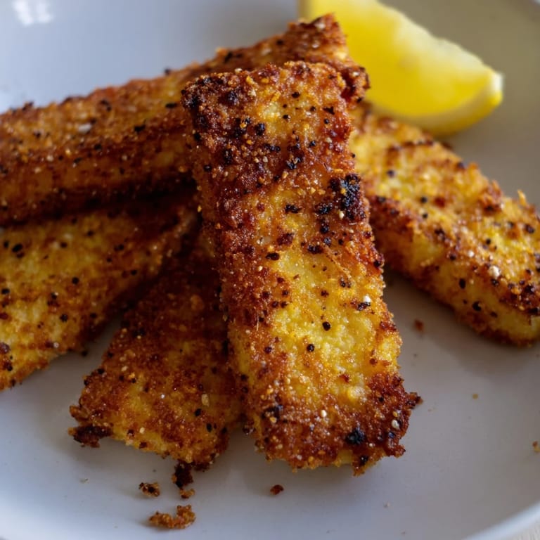 Fried golden-brown panko halloumi, a delicious vegetarian appetizer ready to enjoy.